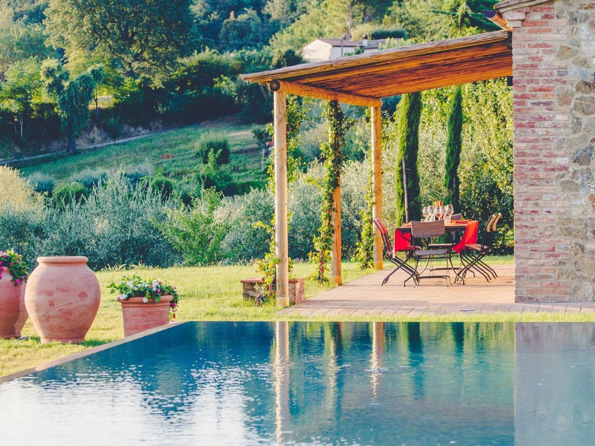 the pool at the villa