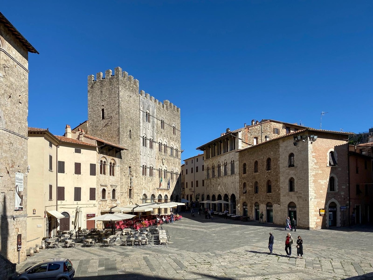 Piazza Garibaldi in Massa Marittima near to Villa dell'Angelo in Tuscany