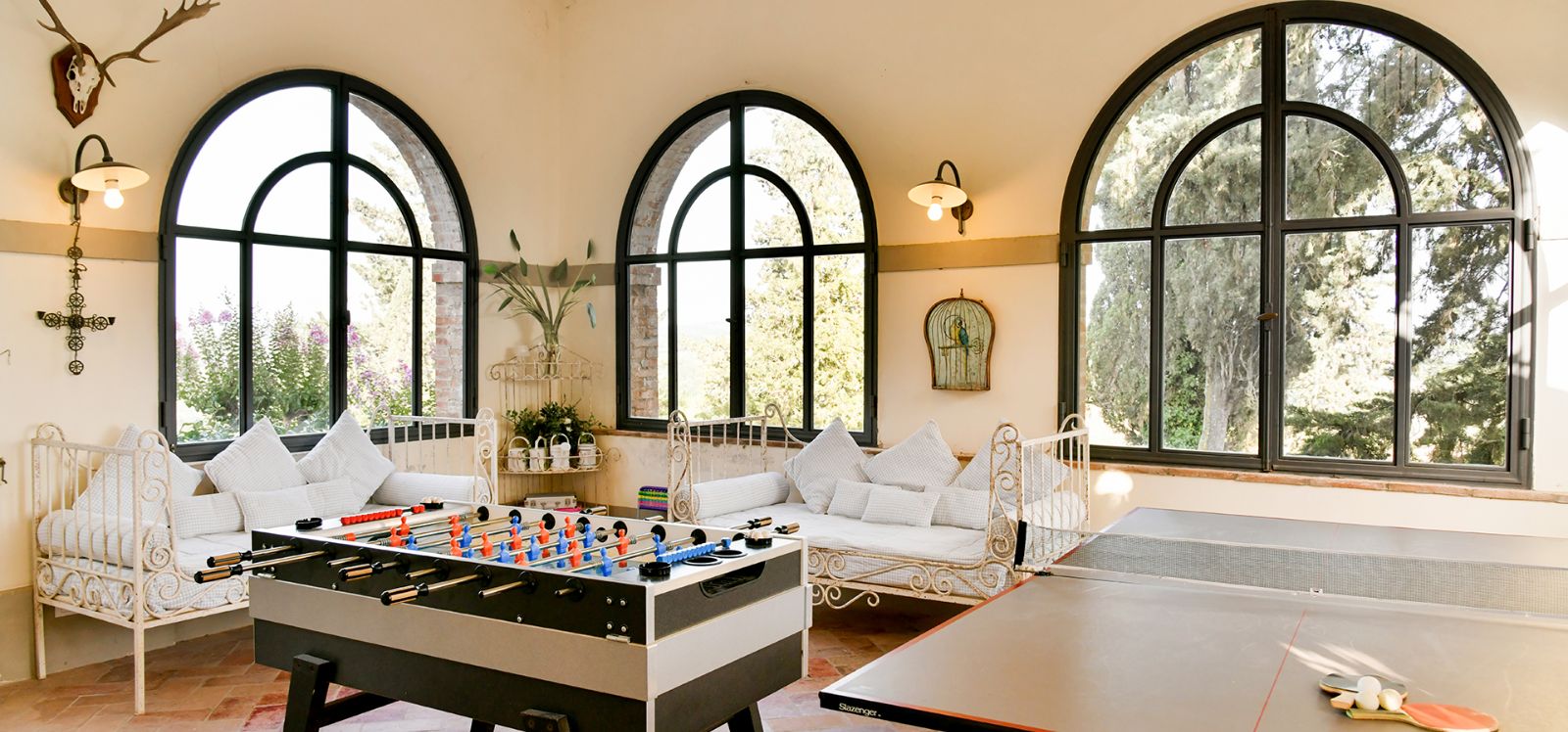 Games Room at Villa di Renai in Tuscany