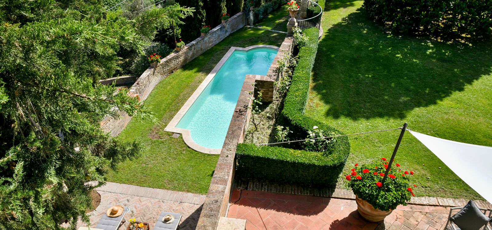 Garden at Villa di Renai in Tuscany