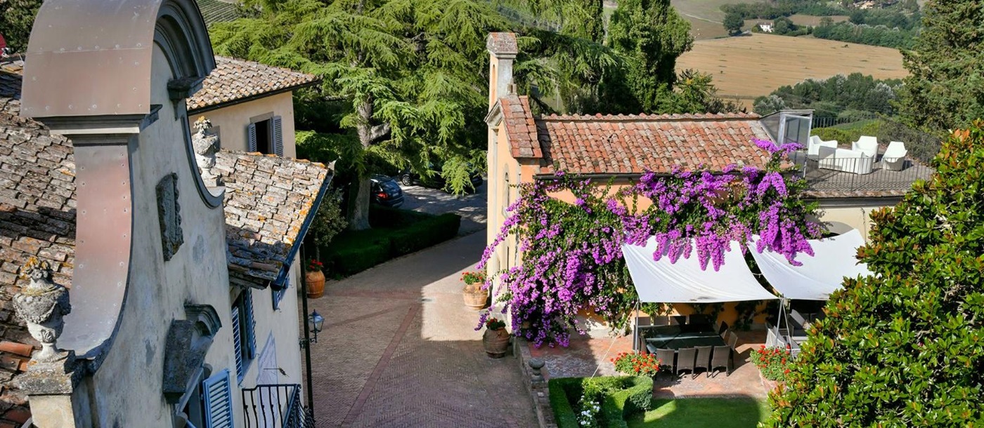 View of the Grounds at Villa di Renai in Tuscany