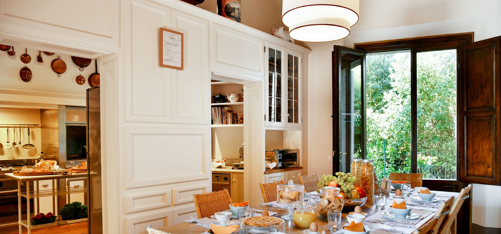 Kitchen Diner at Villa di Renai in Tuscany
