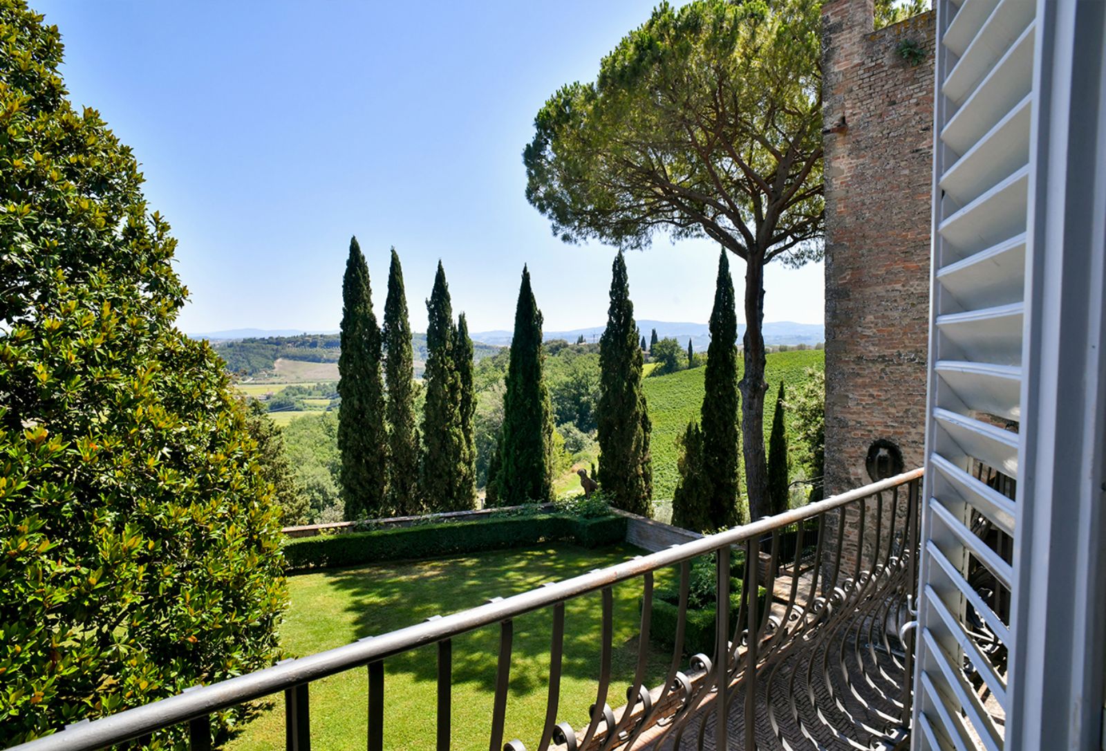 View at Villa di Renai in Tuscany