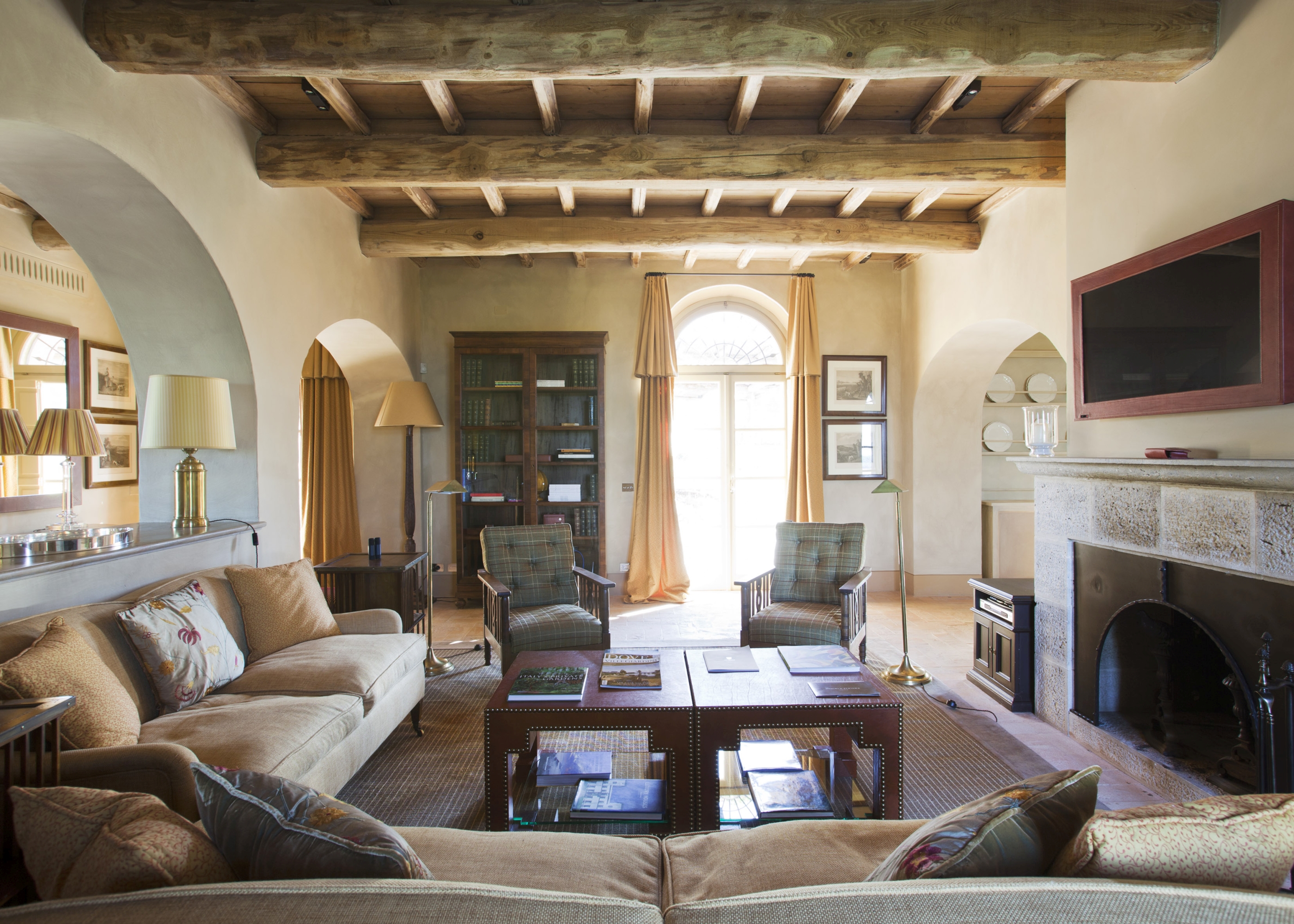 Living room of Villa Gauggiole, Tuscany