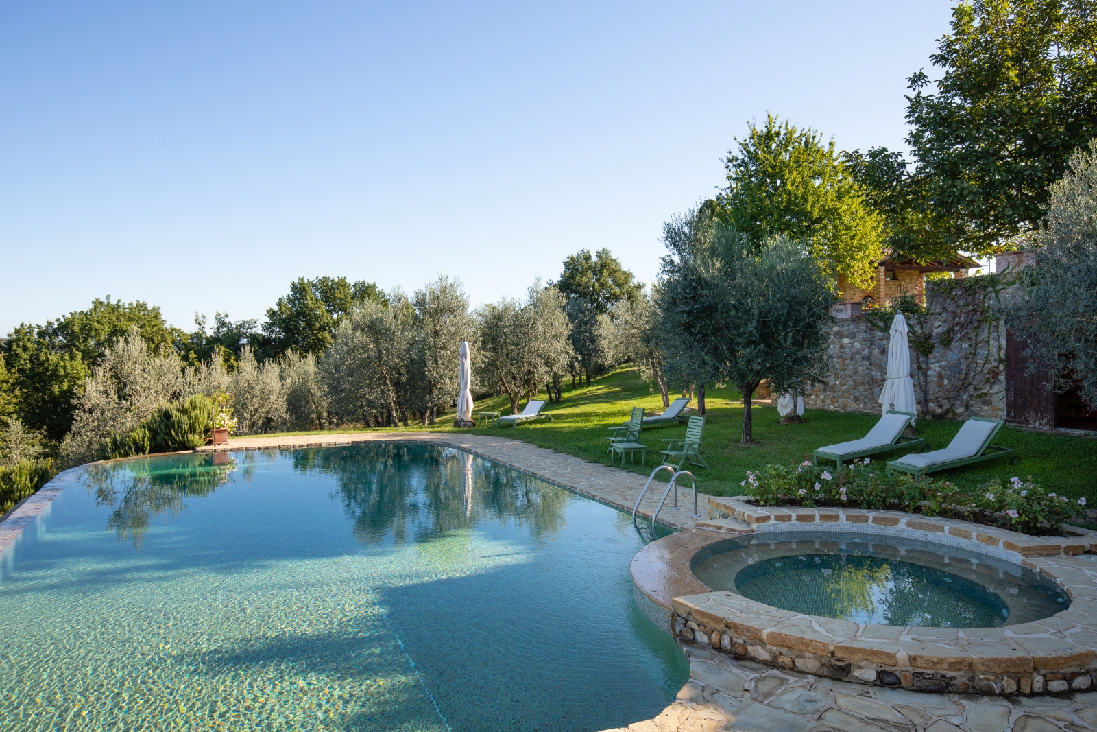 Pool at Villa Giuliana in Tuscany Italy