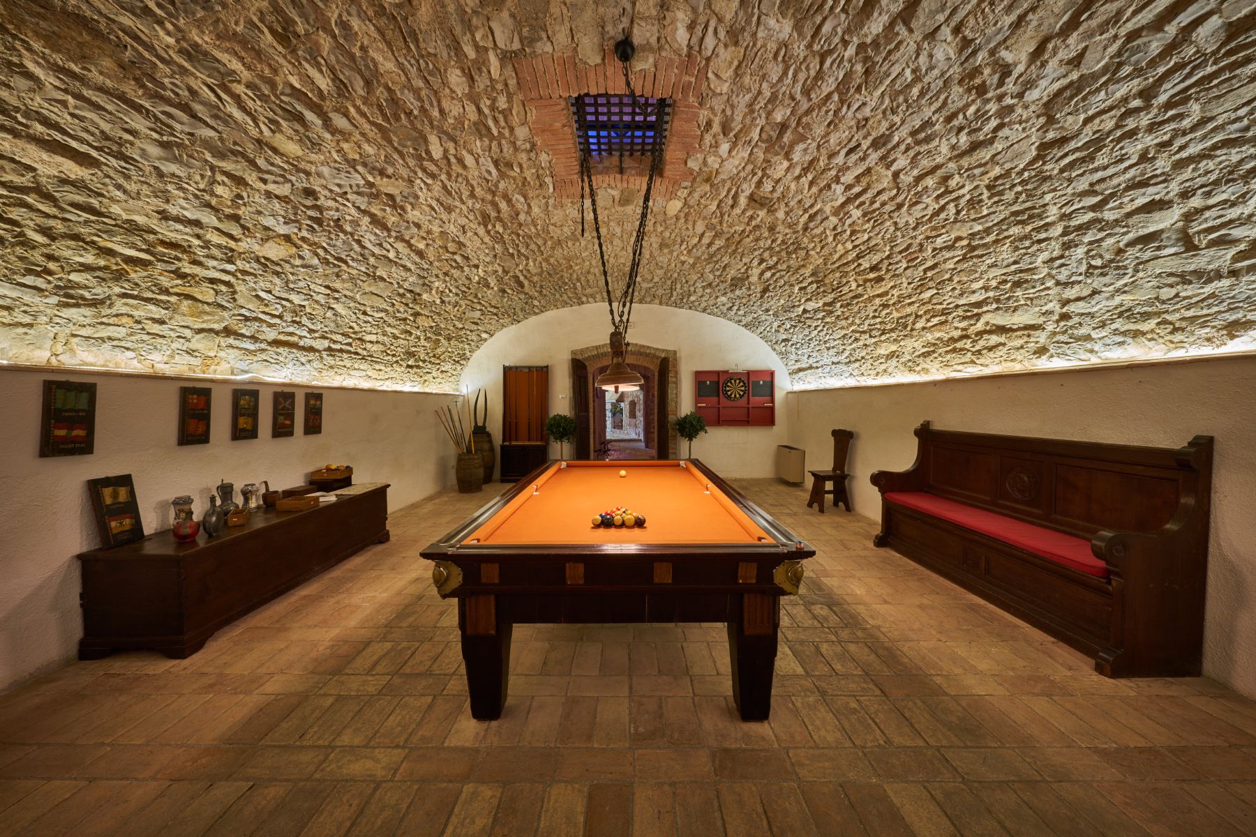 Games room at Villa Isabella, Tuscany
