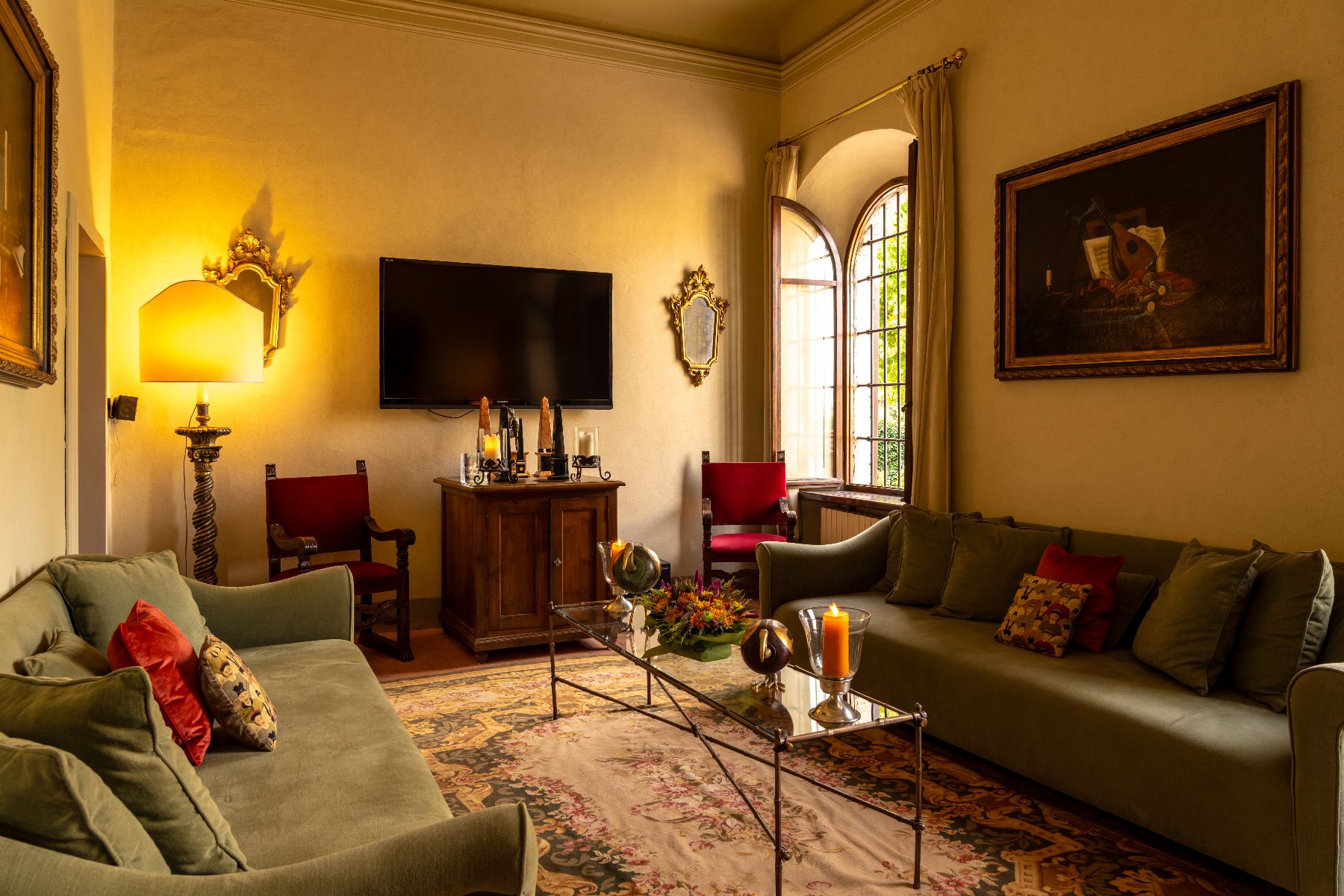 TV room at Villa Isabella, Tuscany