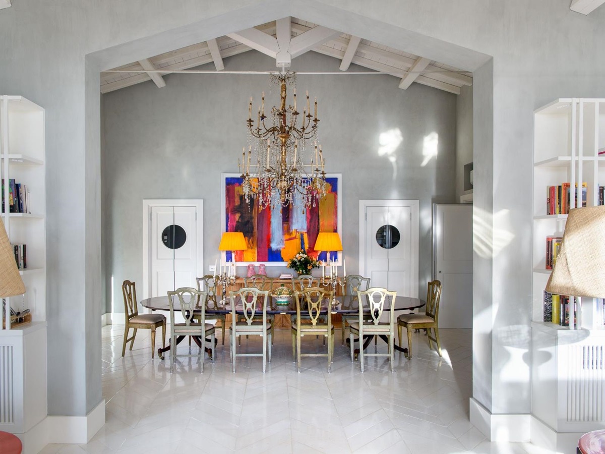 Inside Dining at Villa Jacaranda in Tuscany