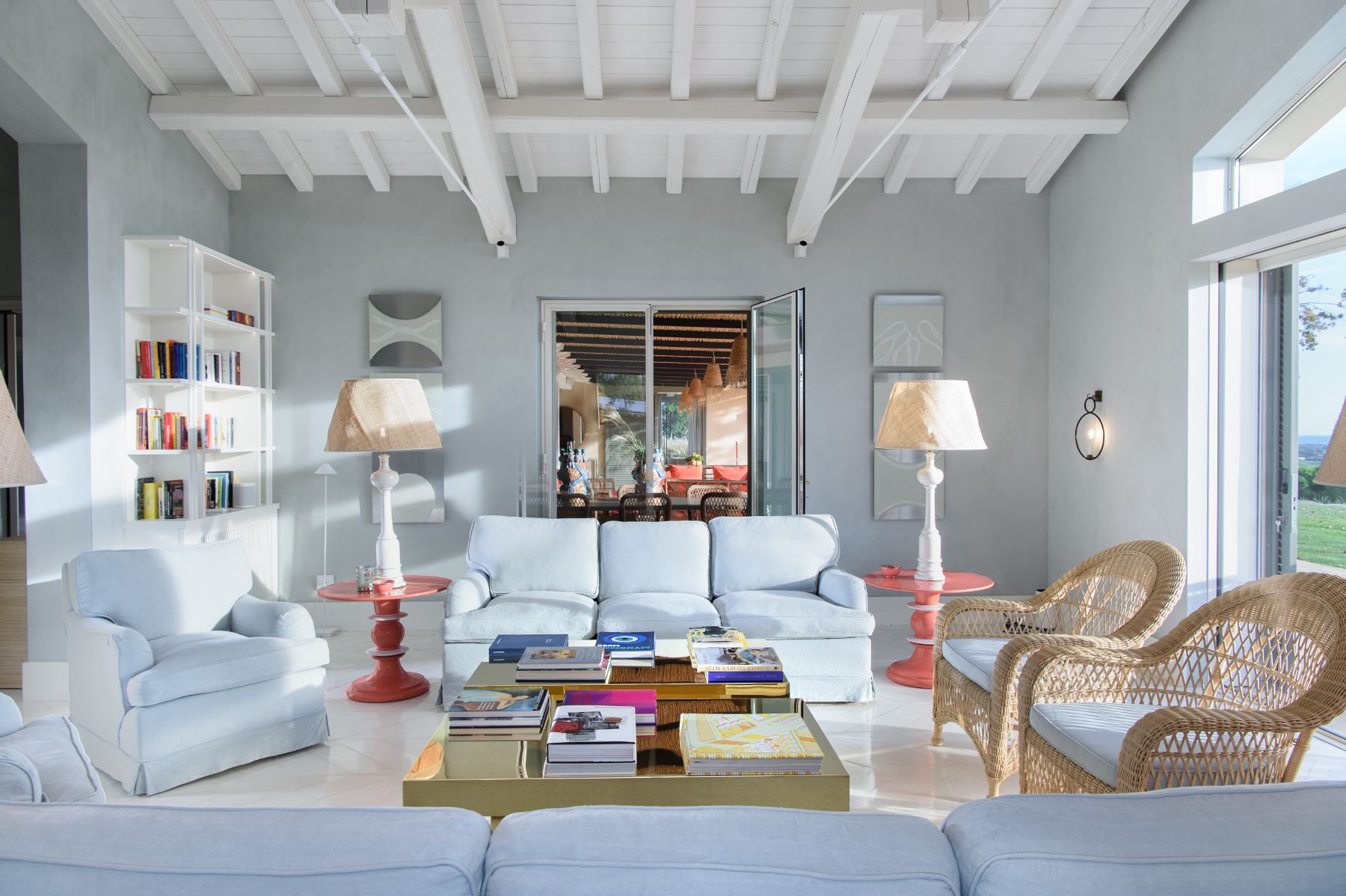 Living Room at Villa Jacaranda in Tuscany 
