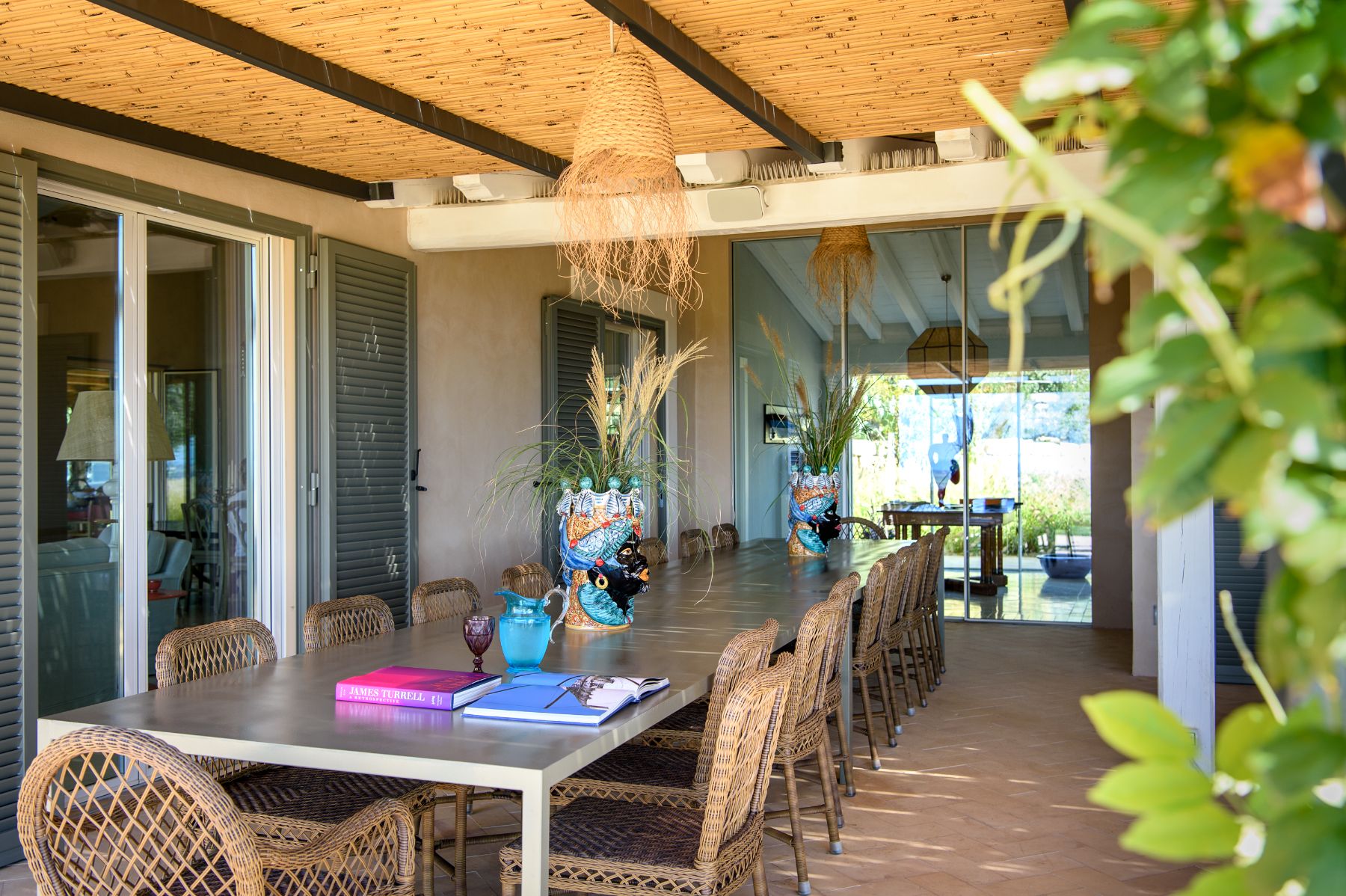 Garden Table at Villa Jacaranda in Tuscany 