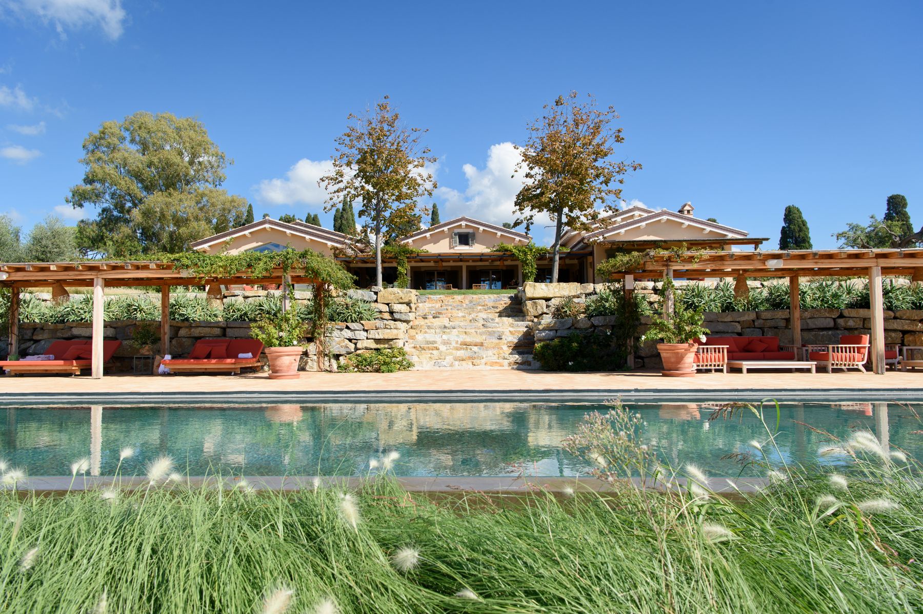 Pool and Villa at Villa Jacaranda in Tuscany 