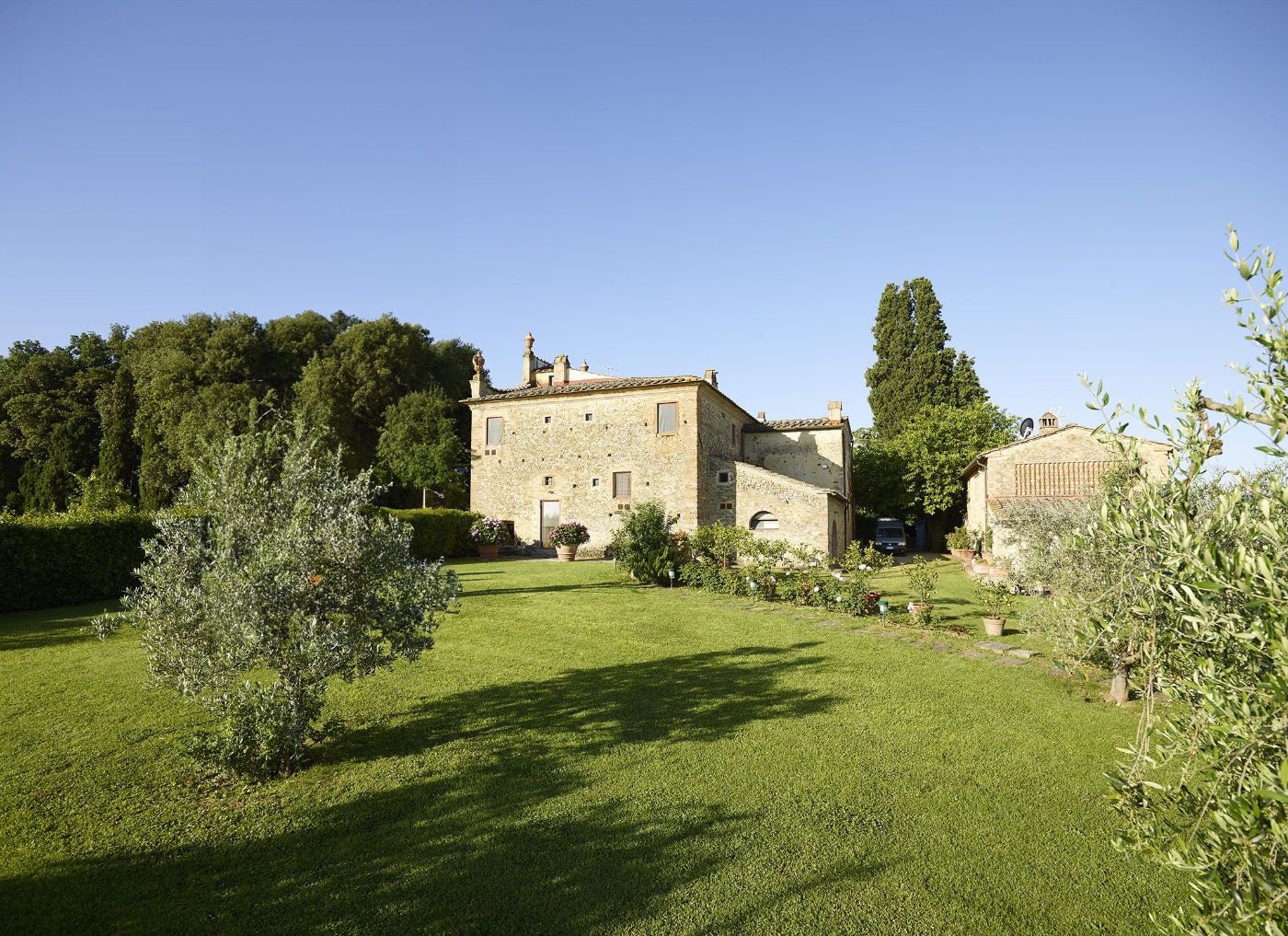 The exterior of Villa La Castellana