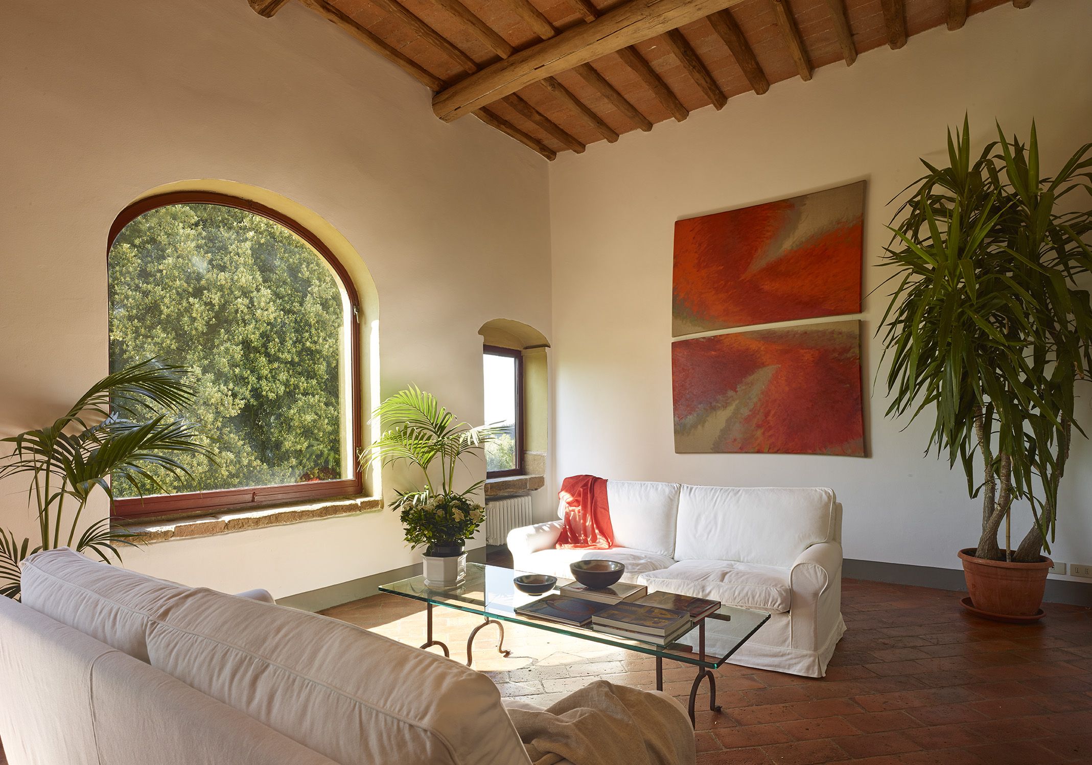 Living room of Villa la Castellana, Tuscany