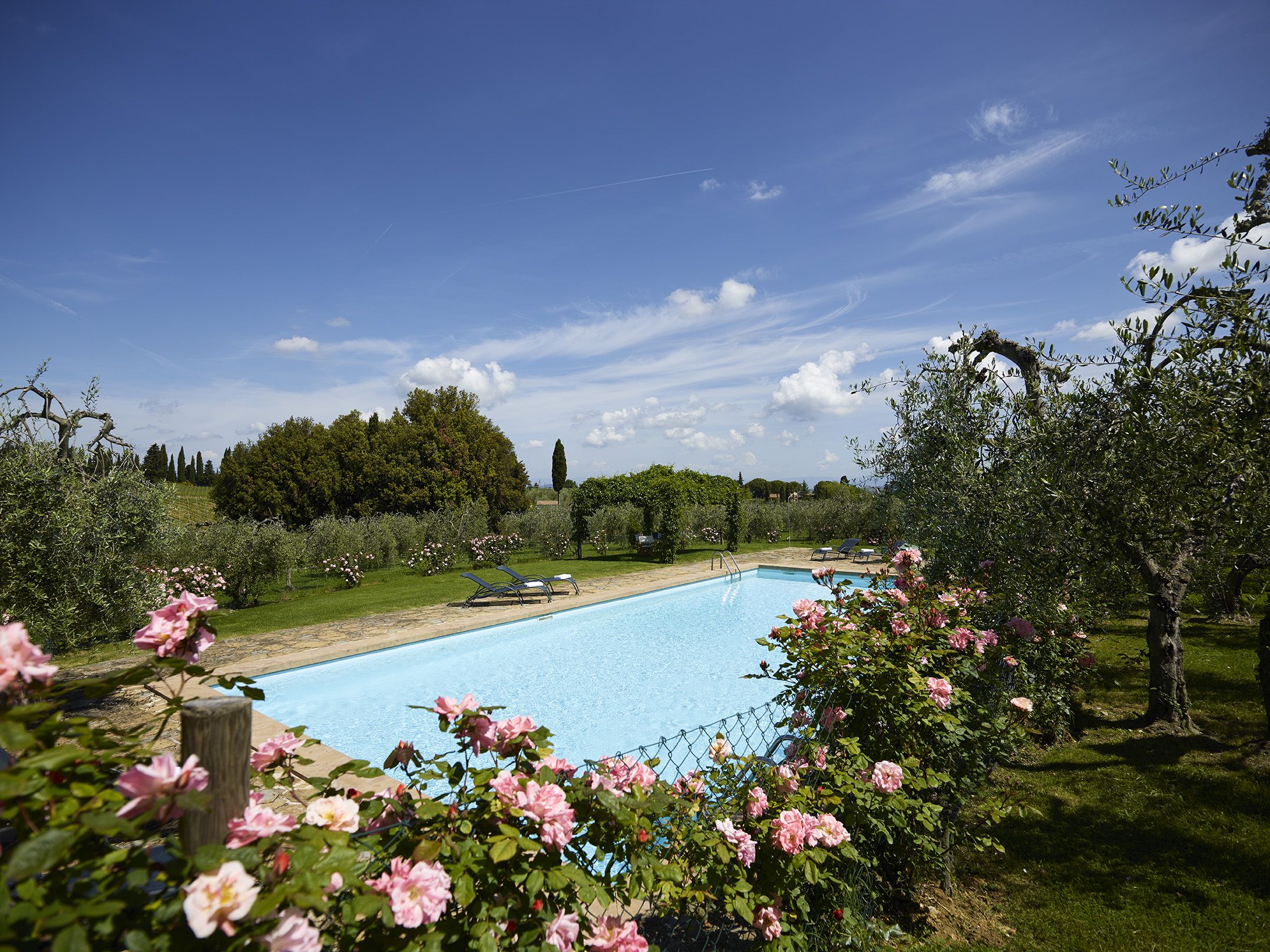 Swimming pool of Villa la Castellana, Tuscany