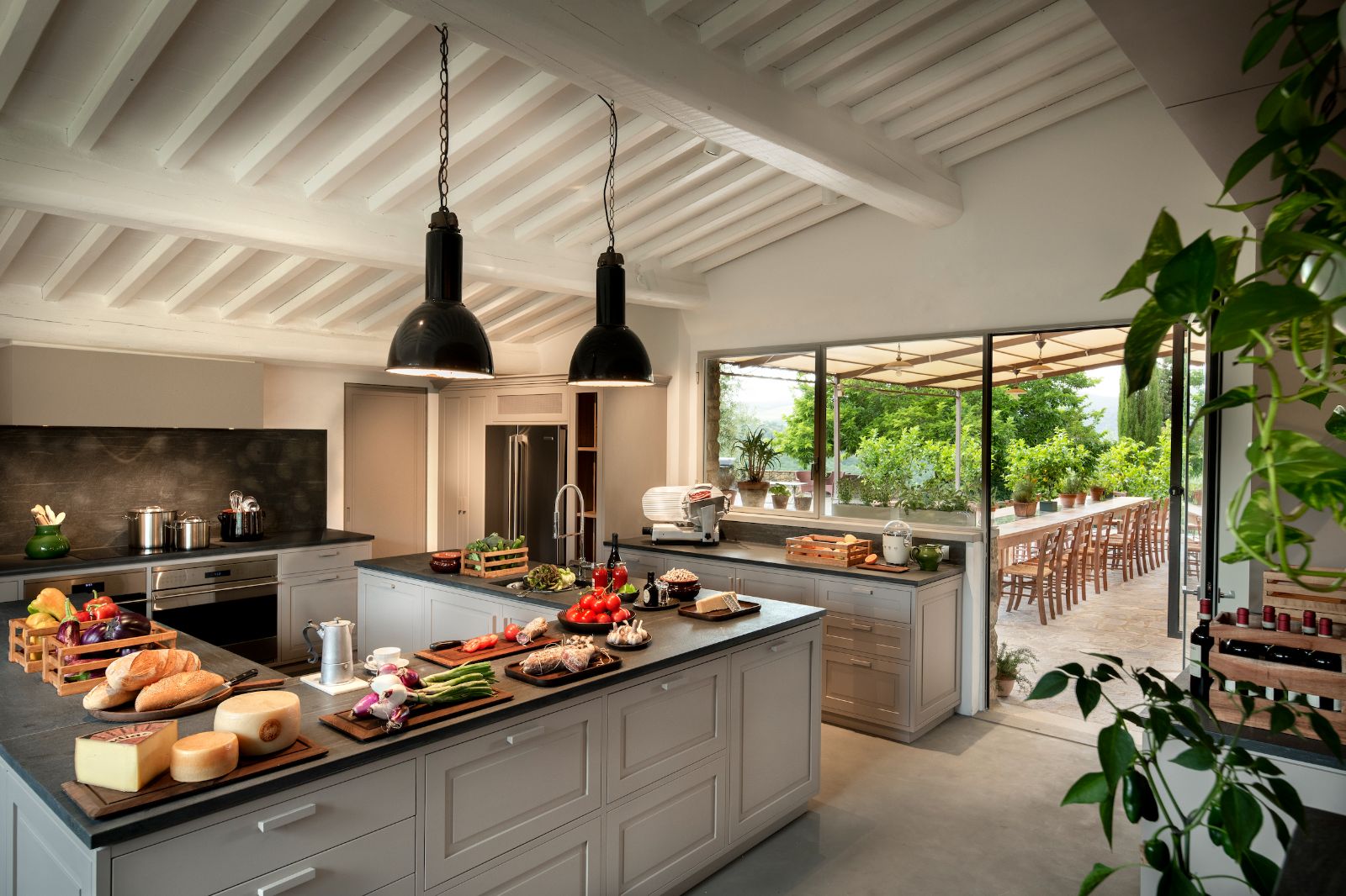 Kitchen at Villa Luce in Tuscany