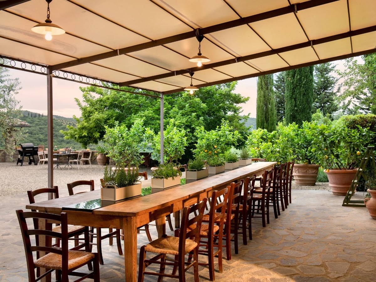 Outdoor Dining at Villa Luce in Tuscany