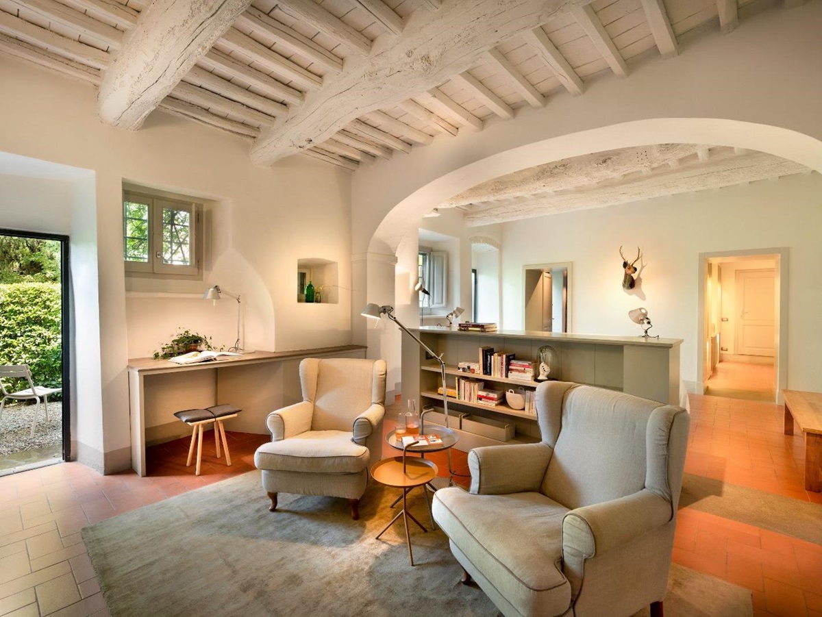 Sitting Room at Villa Luce in Tuscany