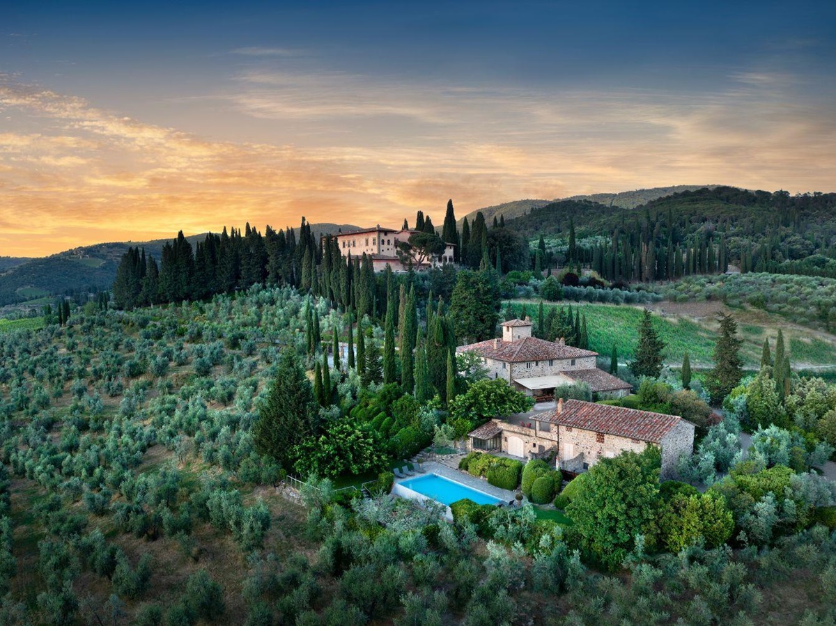 View of Villa Luce in Tuscany