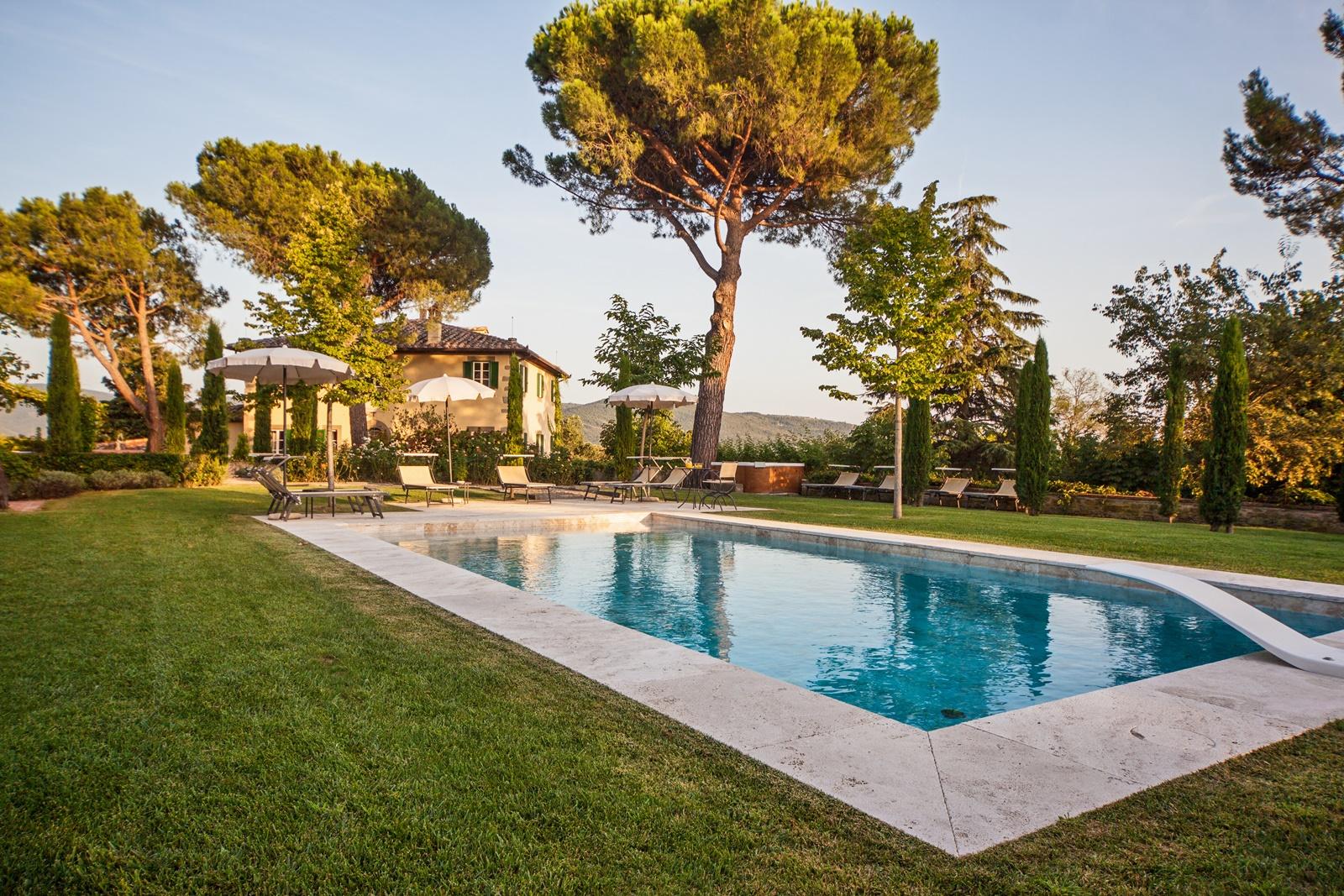 The swimming pool of Villa Nocciola, Tuscany