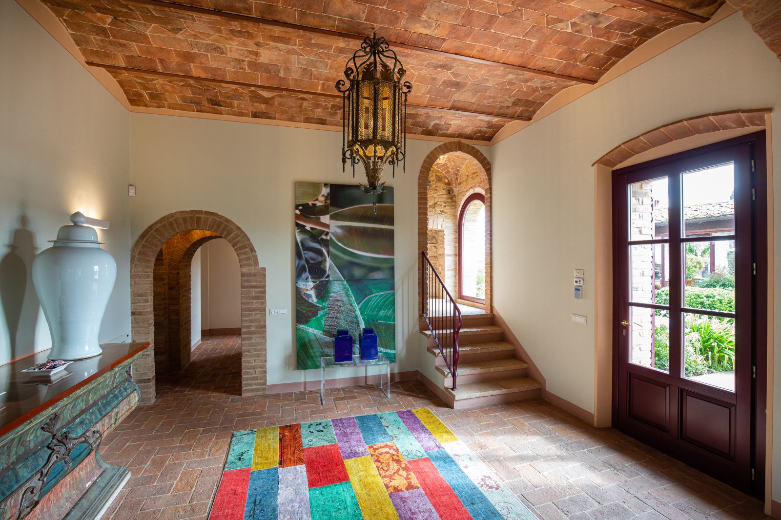 Entrance at Villa Papavero in Tuscany