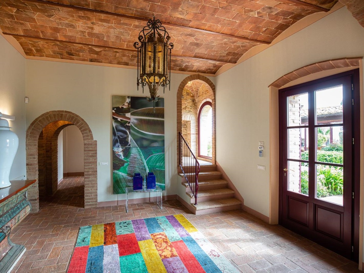 Entrance at Villa Papavero in Tuscany