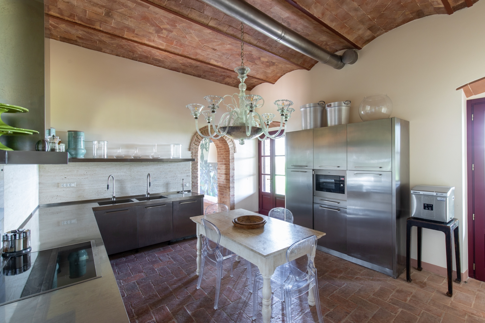 Kitchen at Villa Papavero in Tuscany Italy