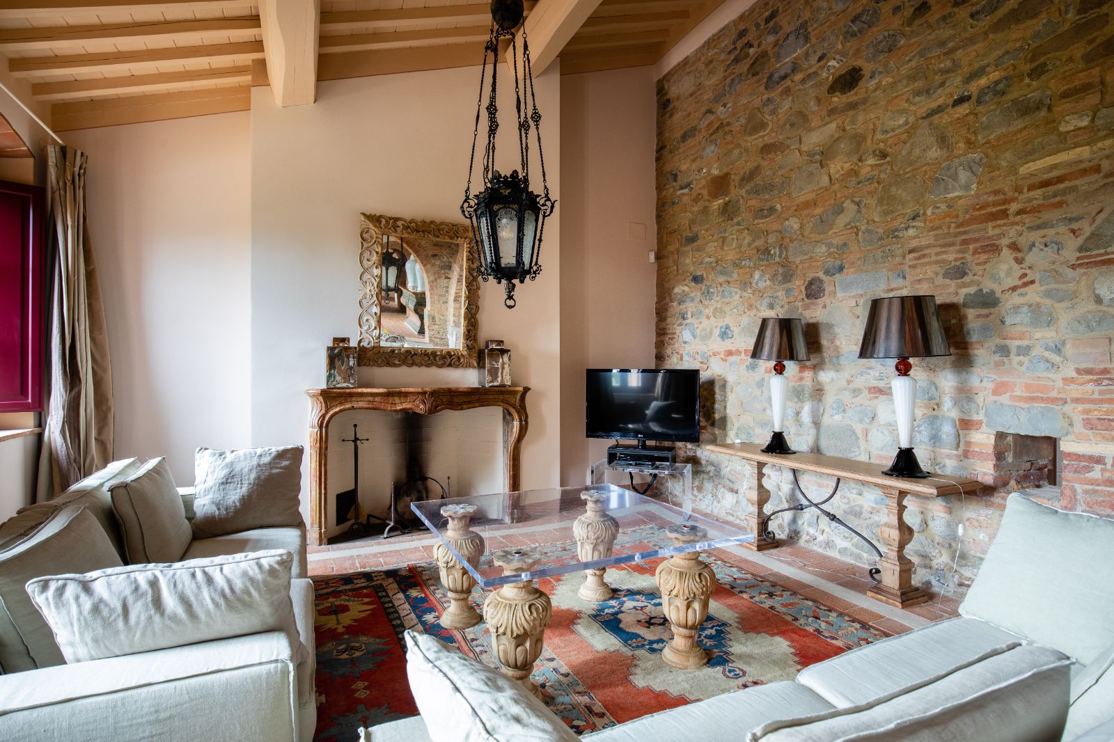 Sitting Room at Villa Papavero in Tuscany 