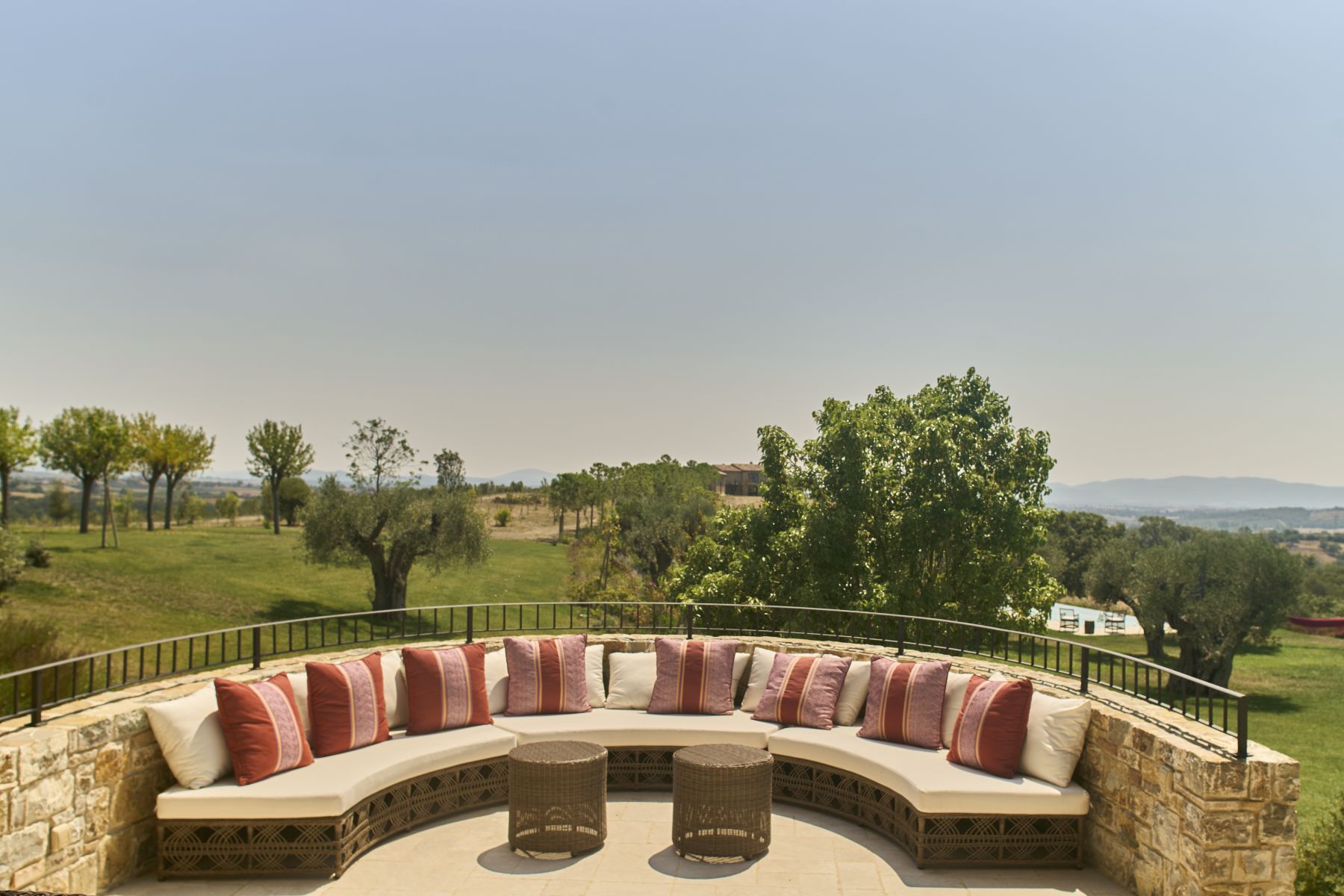 Outdoor sofa at Villa Roccamare in Tuscany