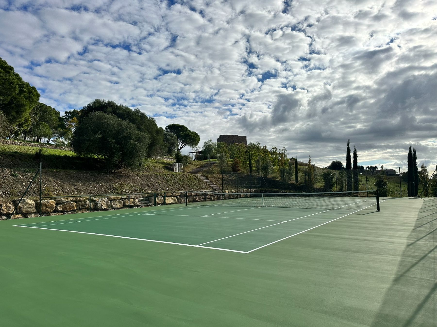 Tennis court at Villa Roccamare in Tuscany