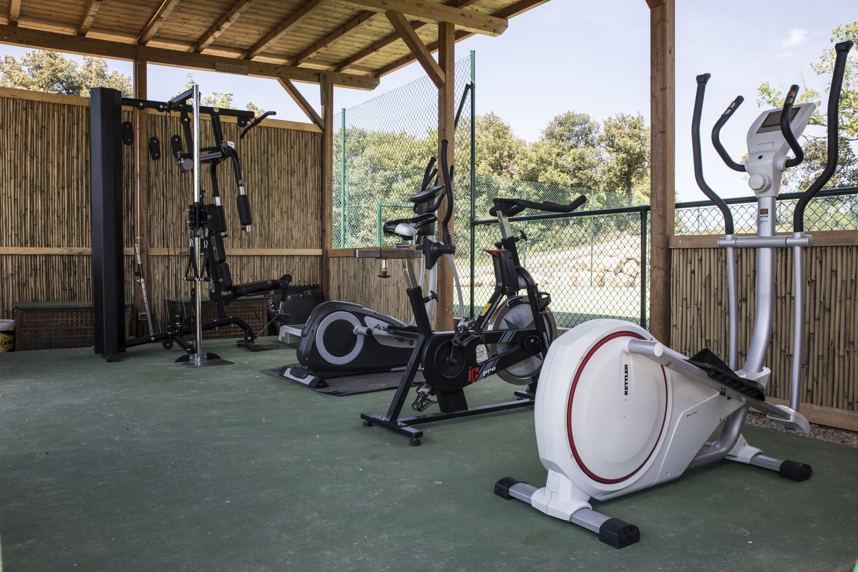 Outdoor gym of Villa San Barberino, Tuscany