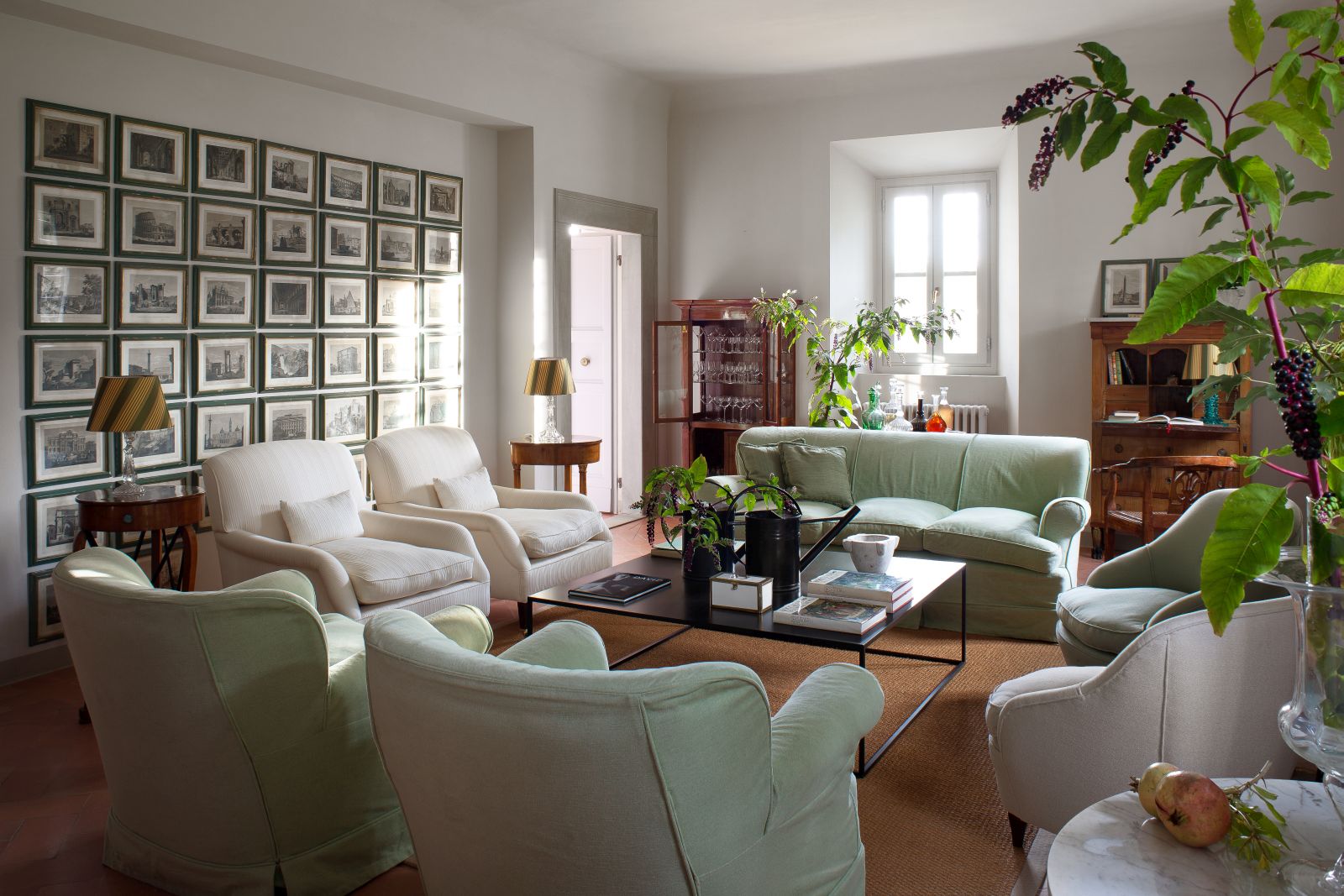 Living room of Villa San Morello, Tuscany