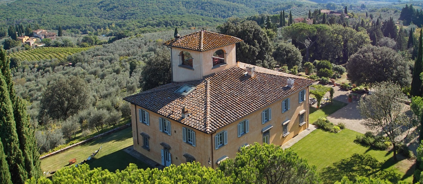 Aerial of the Villa San Morello, Tuscany