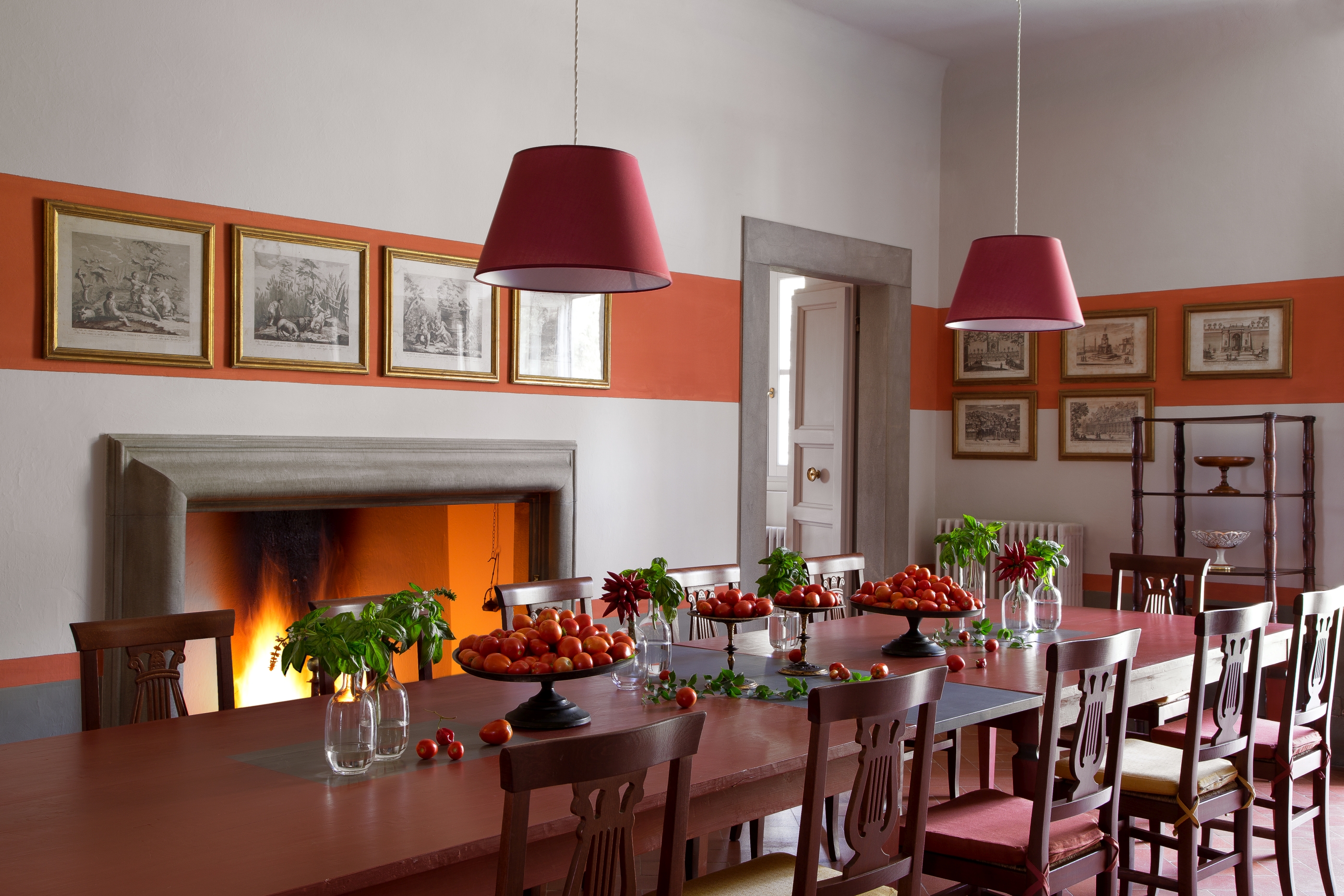 Dining room in Villa San Morello, Tuscany