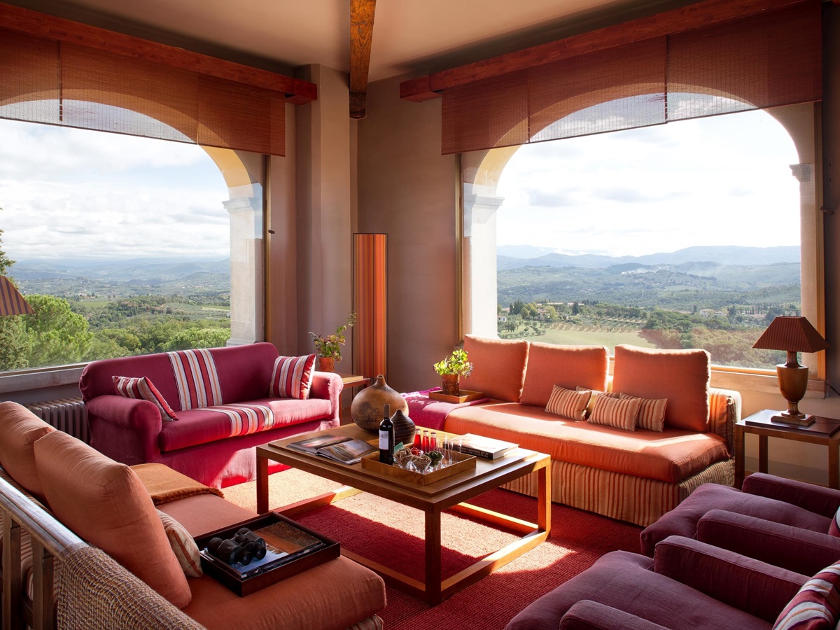 Living room of Villa San Morello, Tuscany