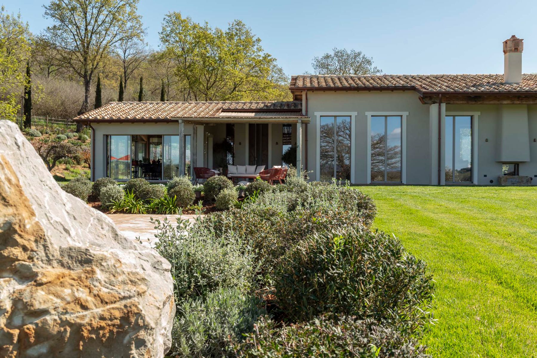 Exterior view of Villa Tenerezza in Tuscany