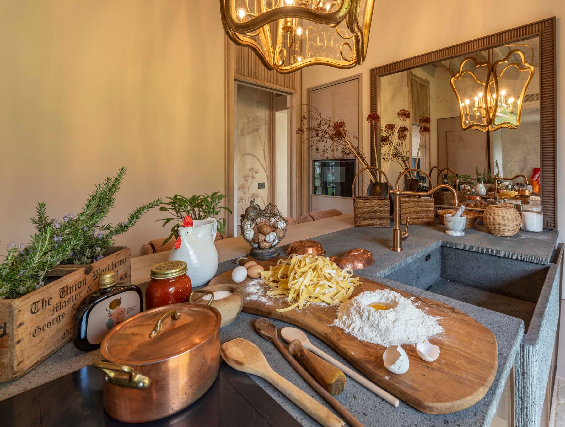 Pasta making at Villa Tenerezza in Tuscany