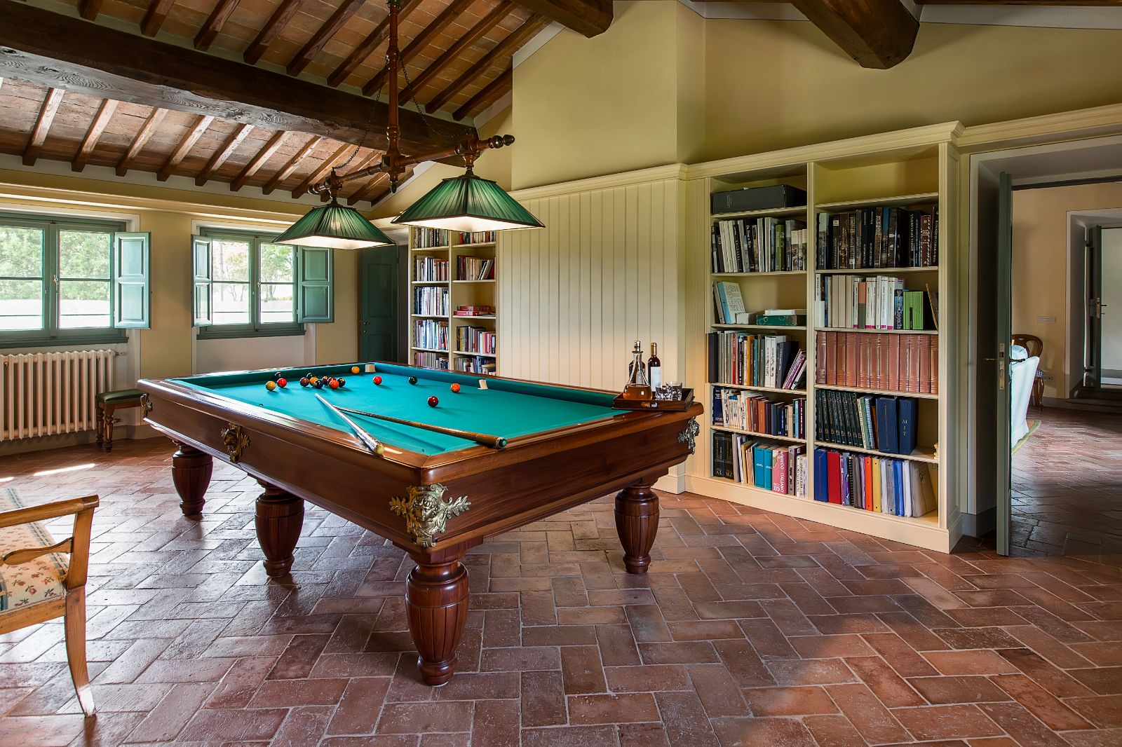 Games Room at Villa Tuori in Tuscany