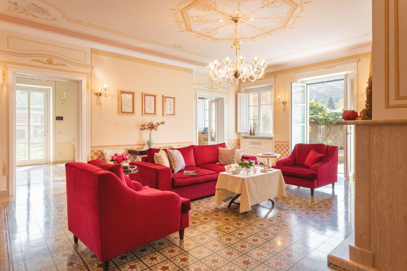 A living space at Villa Vorno.