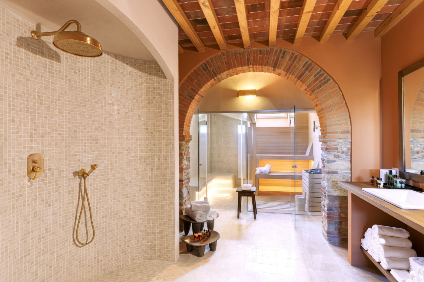 The spa area at Villa Vorno.