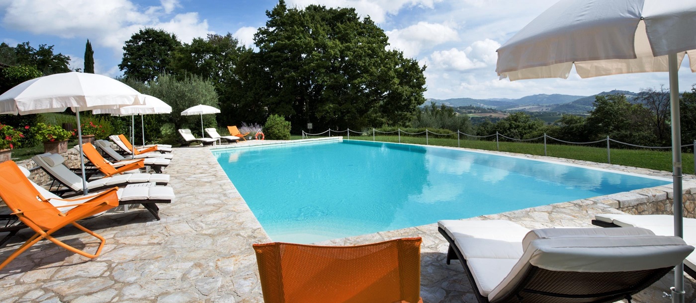 Swimming pool of Castello di Bagnara, Umbria