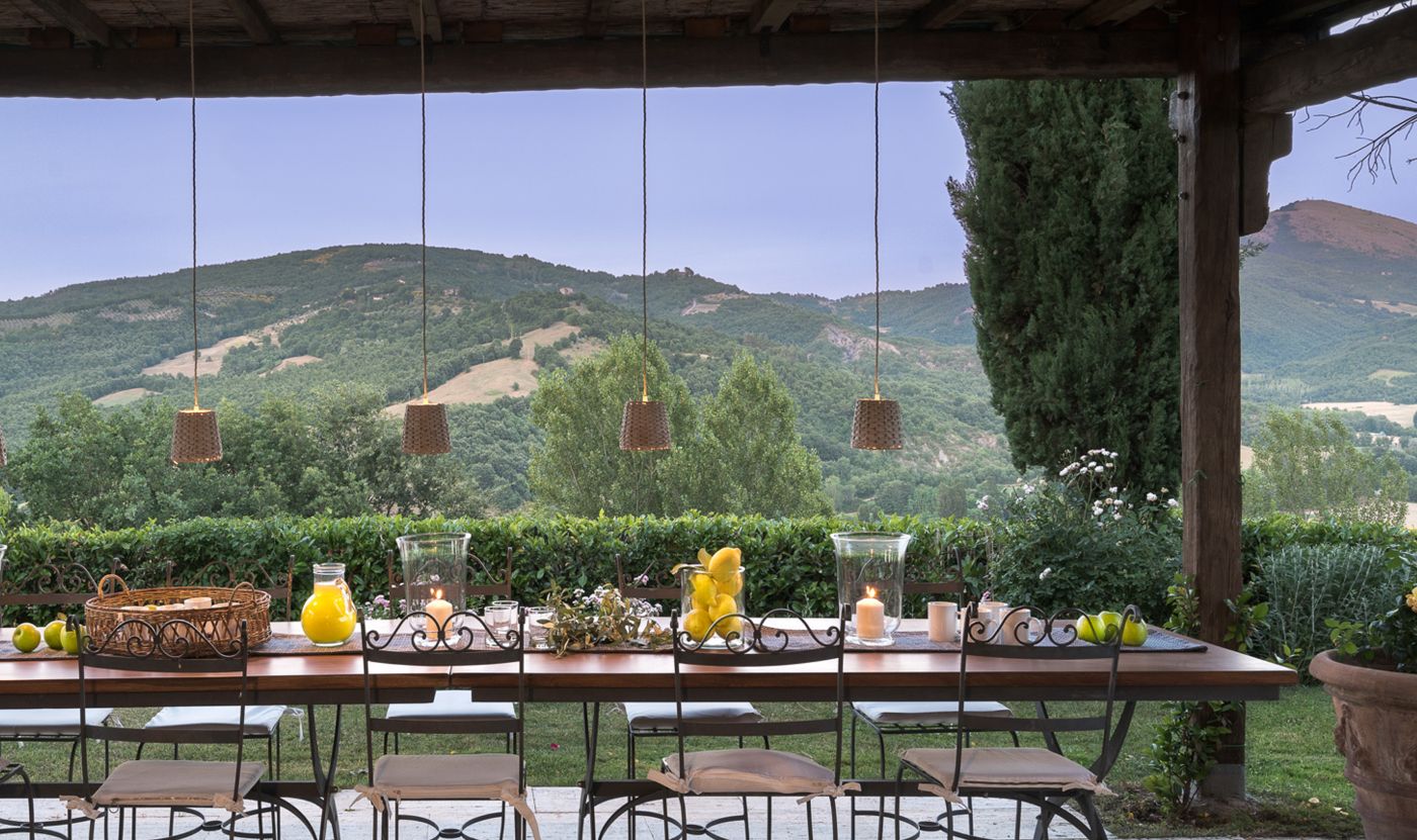 Another angle of the outdoor dining at Il Coccinella.