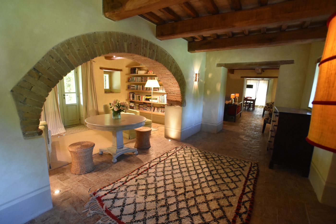 The hallway at Villa il Falco.