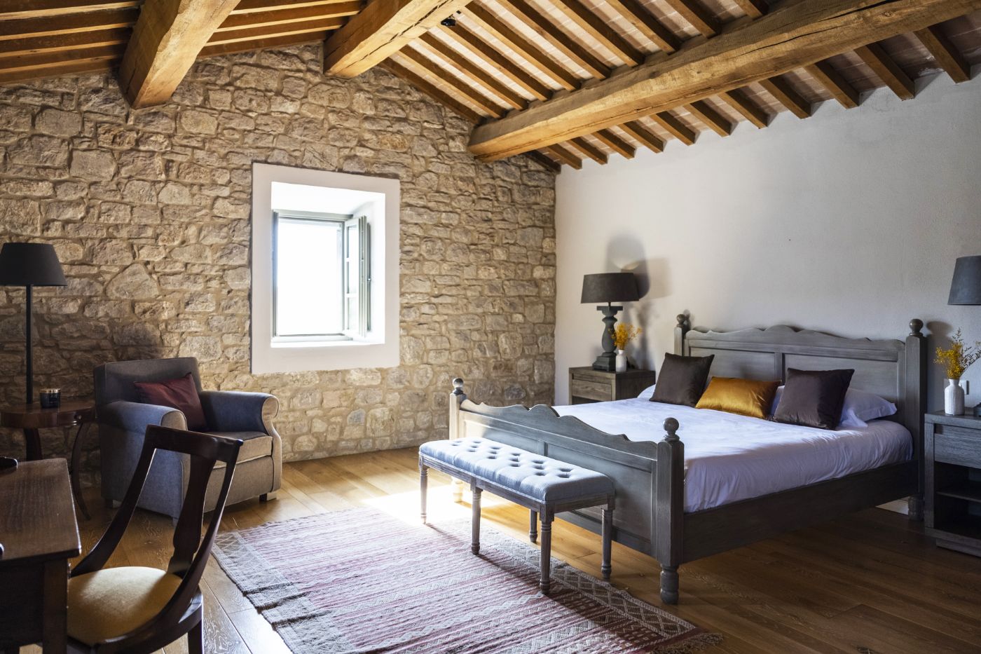A bedroom at La Cascinale.
