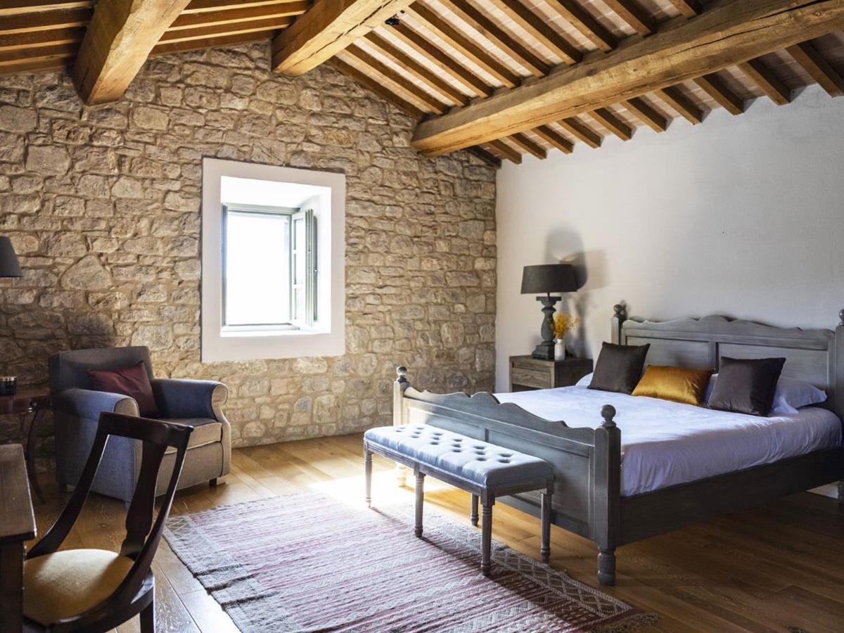 A bedroom at La Cascinale.