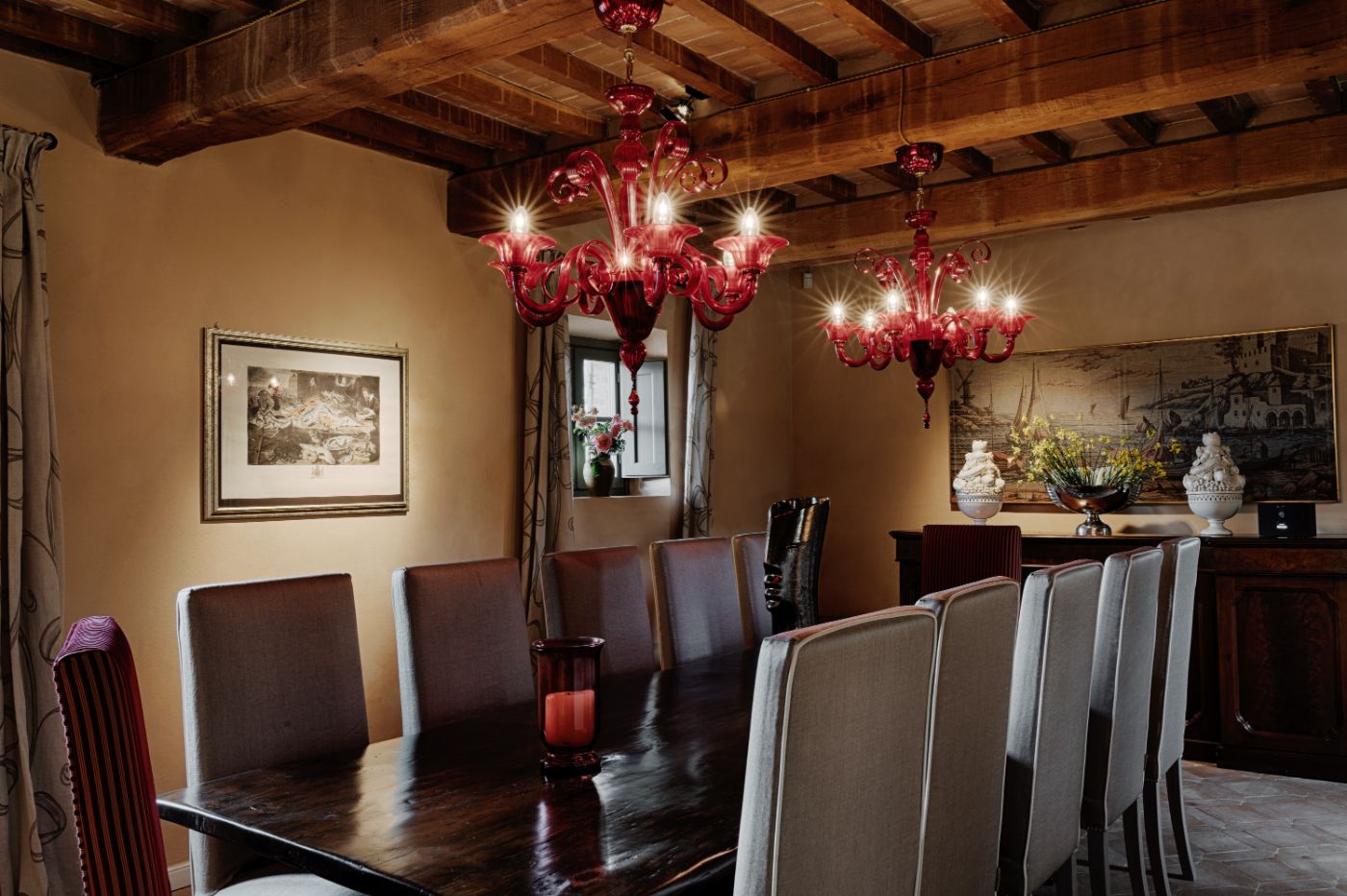 The dining room at La Cascinale.