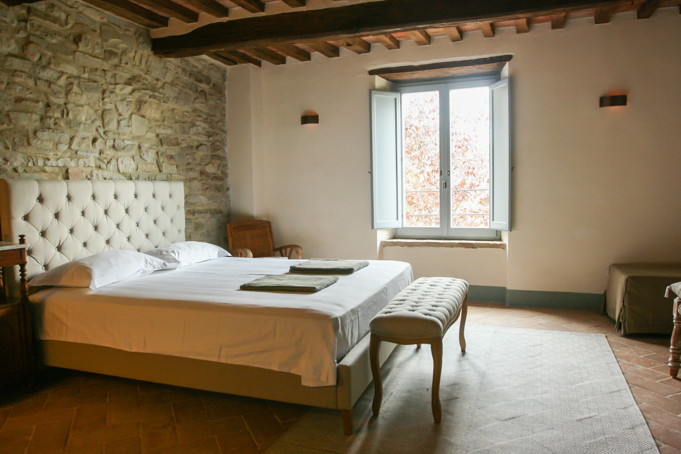 Double bedroom of La Spiga, Umbria