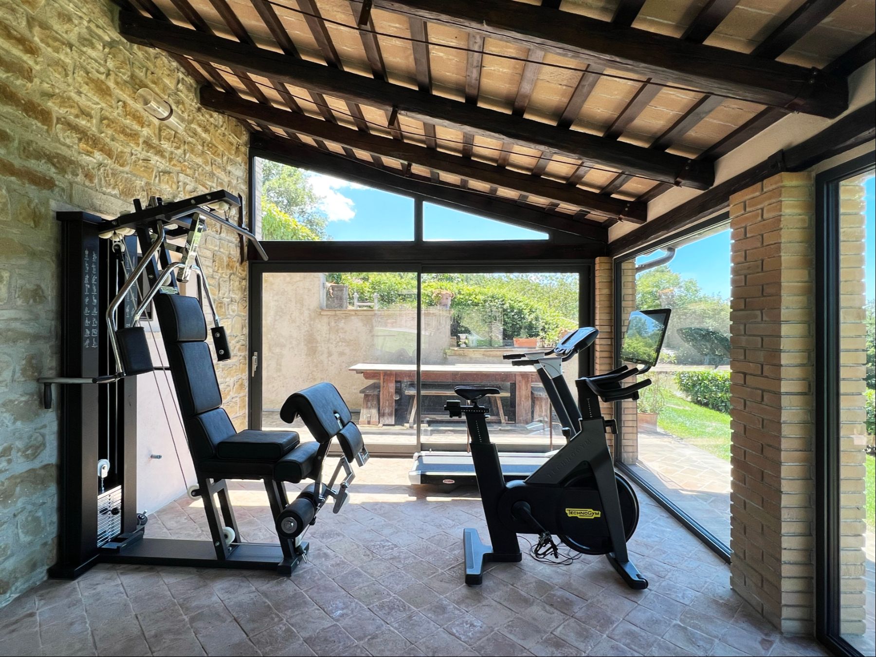 Gym at L'Eremo in Umbria