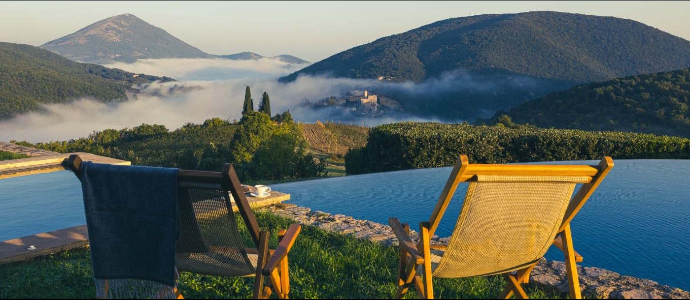 the beautiful landscape seen from Villa Arpeggio.
