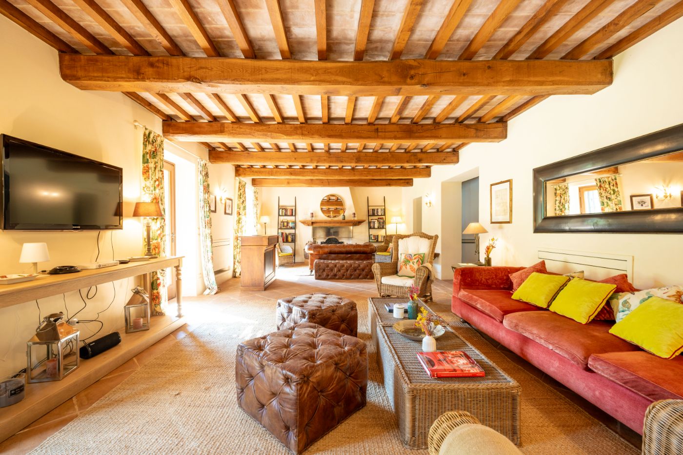 The lounge area at Villa Il Canto.