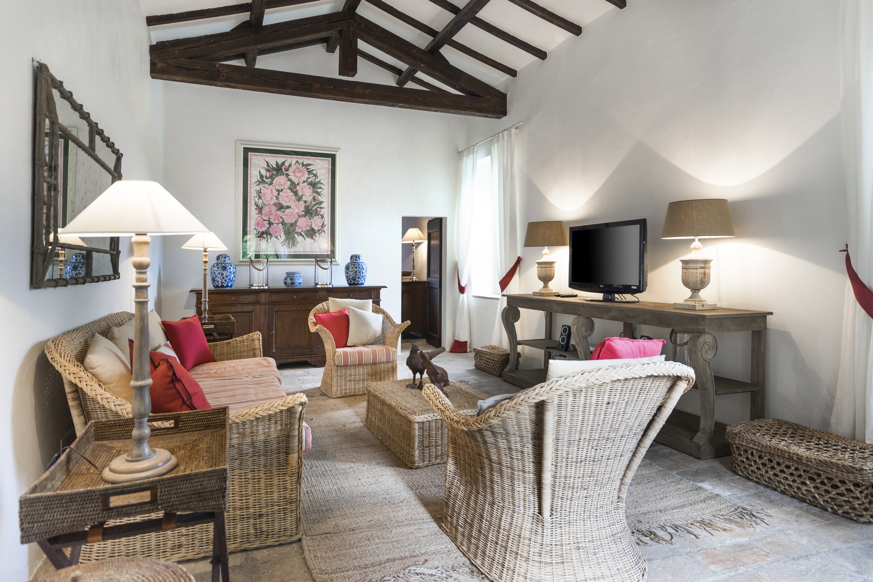 The media room of oVilla la Lavanda, Umbria
